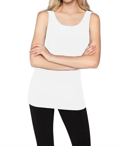 Frank Lyman Round Neck Knit Tank In Porcelain In White