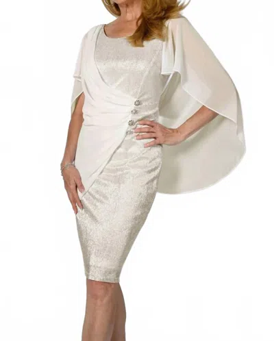 Frank Lyman Ruched Sheath Dress In Beige In White