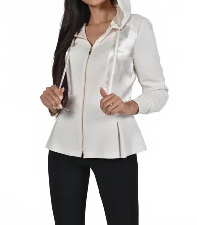Frank Lyman Sacha Knit Jacket In Stone In White
