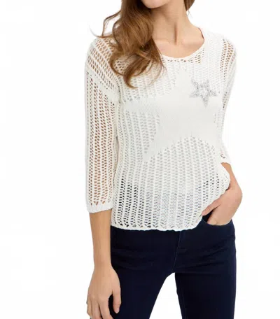 Frank Lyman Scoop Neck Knit Top In Off White