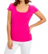 Frank Lyman Short Sleeved Top In Candy In Pink