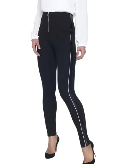 Frank Lyman Side Stripe Leggings In Black