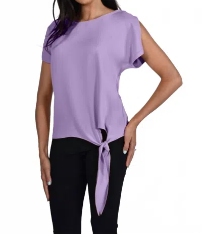 Frank Lyman Side Tie Cap Sleeve Top In Iris In Pink