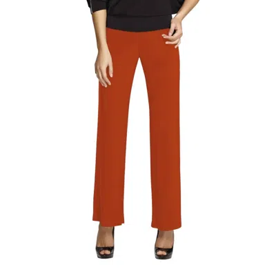 Frank Lyman Silky Knit Pant In Tangerine In Red