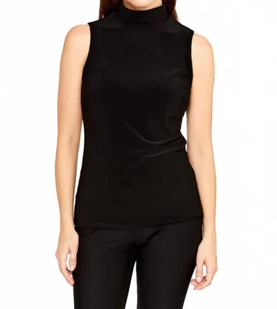 Frank Lyman Sleeveless High Neck Sweater In Black