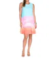 Frank Lyman Sleeveless Layered Dress In Pastel In Multi