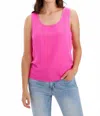 Frank Lyman Sleeveless Scoop Neck Pullover In Fuchsia In Pink