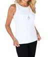 Frank Lyman Sleeveless Top In White In White