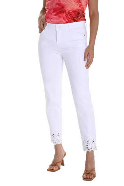 Frank Lyman Slim Ankle-length Pant In Off White