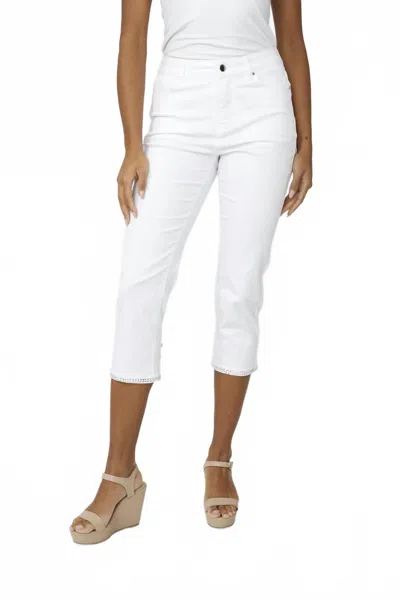 Frank Lyman Slim Cropped Pant In White