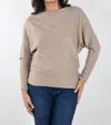Frank Lyman Sparkling Knit Sweater In Oatmeal In Beige