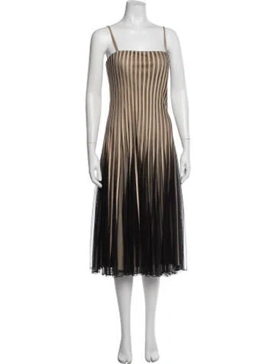 Pre-owned Frank Lyman Striped Midi Length Dress In Multi