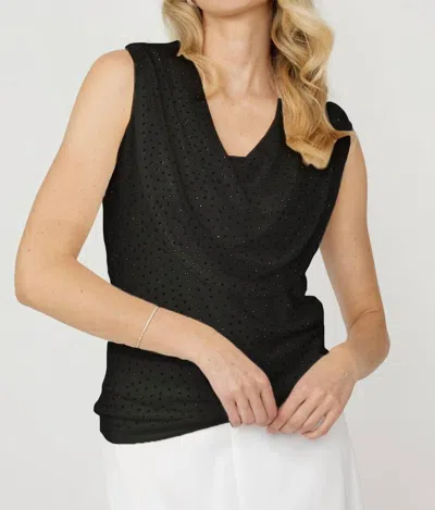 Frank Lyman Studded Top In Black