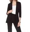Frank Lyman Throwover Knit Three Quarter Sleeve Jacket In Black In Black