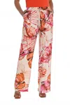Frank Lyman Tropical Pant In Pink/orange In Multi