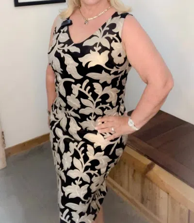 Frank Lyman Velvet Cocktail Dress In Black