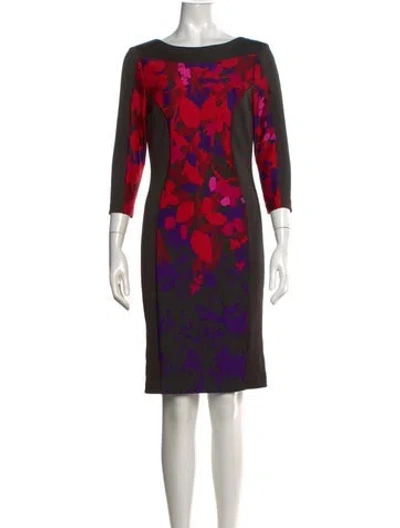 Pre-owned Frank Lyman Vintage Knee-length Dress In Red