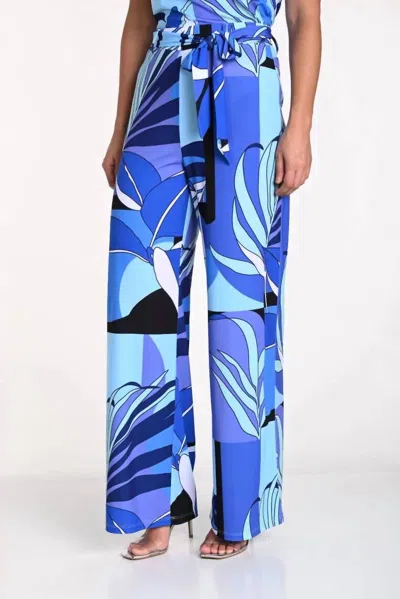 Frank Lyman Wide Leg Pants In Blue/purple In Multi