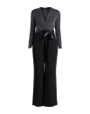 Frank Lyman Woman Jumpsuit Black Size Xl Polyester, Elastane, Nylon, Metallic Fiber