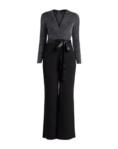 Frank Lyman Woman Jumpsuit Black Size Xl Polyester, Elastane, Nylon, Metallic Fiber