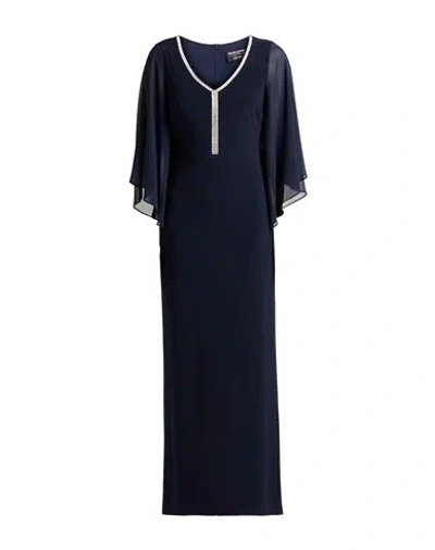 Frank Lyman Woman Maxi Dress Midnight Blue Size Xl Polyester, Elastane