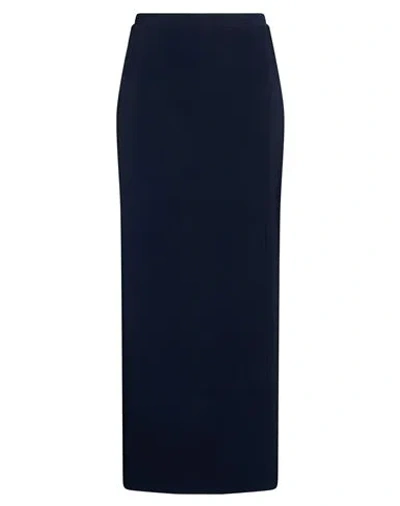 Frank Lyman Woman Maxi Skirt Navy Size 10 Polyester, Elastane