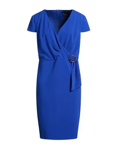 Frank Lyman Woman Midi Dress Bright Blue Size 14 Polyester, Elastane