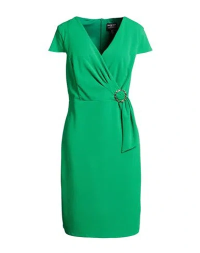 Frank Lyman Woman Midi Dress Emerald Green Size 10 Polyester, Elastane
