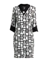 Frank Lyman Woman Mini Dress Black Size 12 Nylon, Elastane, Polyester In Multi