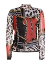 Frank Lyman Woman Top Black Size 10 Polyester, Elastane In Multi