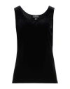 Frank Lyman Casual Scoop Neck Tank Top In Black /beige In Black