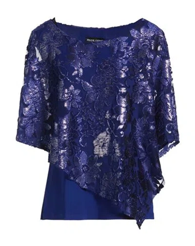 Frank Lyman Woman Top Bright Blue Size Xl Polyester, Nylon, Elastane