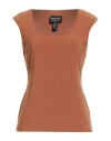 Frank Lyman Woman Top Camel Size 12 Polyester, Elastane In Brown