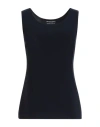 Frank Lyman Woman Top Midnight Blue Size 10 Polyester, Elastane