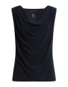 Frank Lyman Woman Top Midnight Blue Size 14 Polyester, Elastane