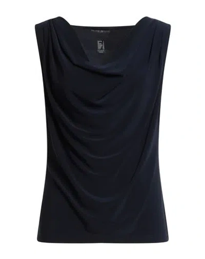 Frank Lyman Woman Top Midnight Blue Size 14 Polyester, Elastane