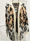 Frank Lyman Women's Cheetah Open-front Cardigan In White/brown In Multi