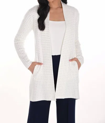 Frank Lyman Women's Jewel Cardigan In Winter White