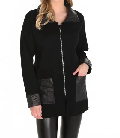 Frank Lyman Women's Knit Duster In Black Crystal In Green