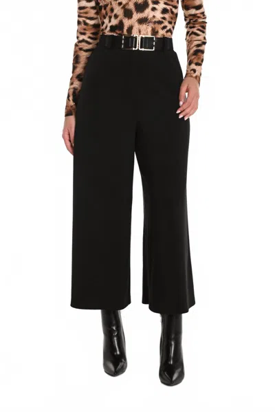 Frank Lyman Women's Ponte Gaucho Pants In Black