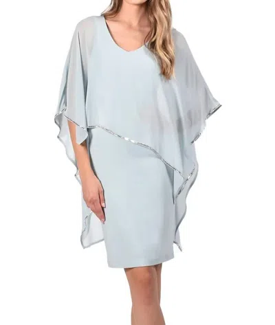 Frank Lyman Woven Dress In Aquamist In Blue