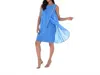 Frank Lyman Woven Dress In Blue In Blue