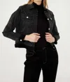 Frank Lyman Woven Jacket In Black / Silver In Black