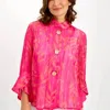 Frank Lyman Woven Pink Silk Jacket In Pink