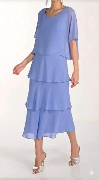 Frank Lyman Woven Refined Dress In Periwinkle In Blue