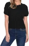 Frank Lyman Woven Top In Black In Black
