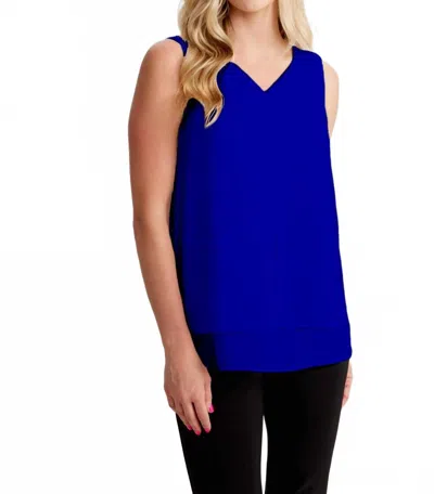 Frank Lyman Woven Top In Royal Blue