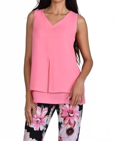 Frank Lyman Woven Top In Sorbet In Pink