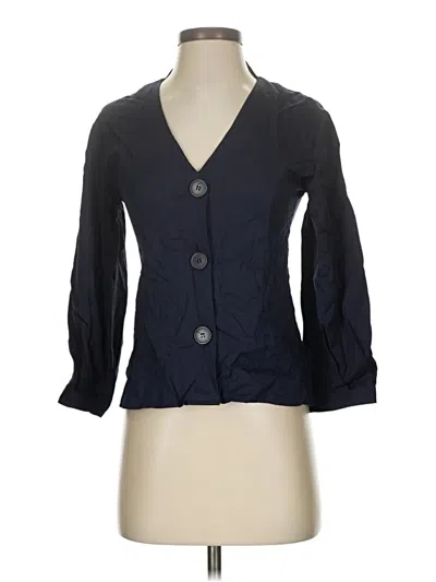 Pre-owned Frank + Oak 3/4 Sleeve Button Down Shirt In Blue