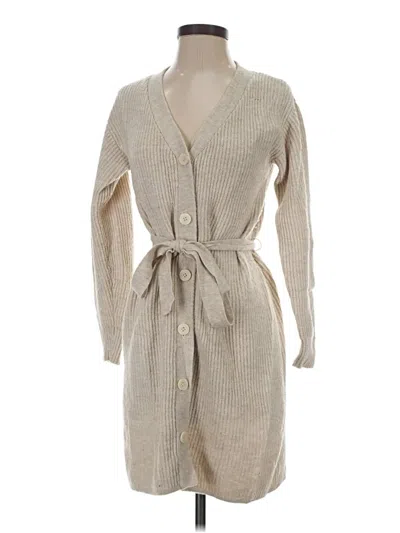 Pre-owned Frank + Oak Cardigan Sweater In Tan